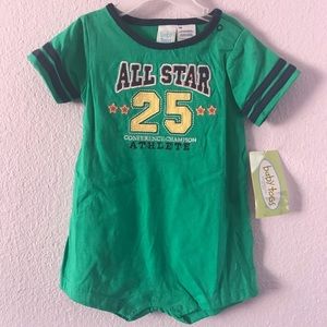 New green Baby Togs cotton babysit